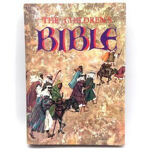 Vintage Illustrated Childrens Bible Religious Hardcover Golden Press 1988 Copy